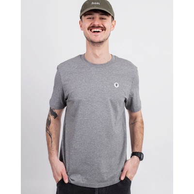 Freshlabels Dot Tee Uni Mid Heather Grey