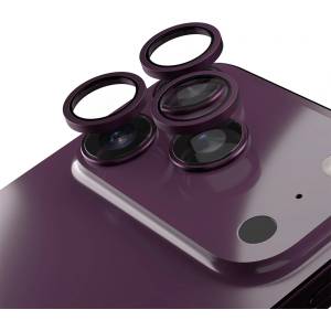  Стъклен Протектор за камера Etteri за iPhone 17 Pro / 17 Pro Max, тъмночервен