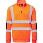 Portwest hi-vis b314 / Мъжка светлоотразителна качулка с 1/2 цип - hv оранжева l (b314orrl)