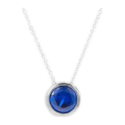 Modesi Strieborný náhrdelník dark blue QJPY5039LW
