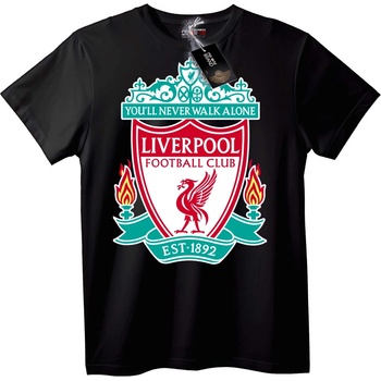 NOONEBRAND Тениска Liverpool FC - You'll Never Walk Alone - L, Black
