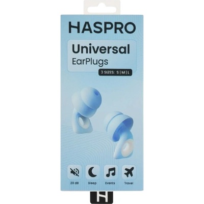 Haspro pěnové špunty do uší modrá blue 1 pár