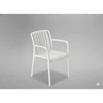 Garden Line 8656 ZÁHRADNÁ STOLIČKA 45.5 x 57 x 45 / 81 CM BIELA