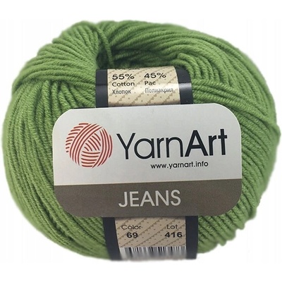 Priadza YarnArt Jeans 69 zelená 50g/160m