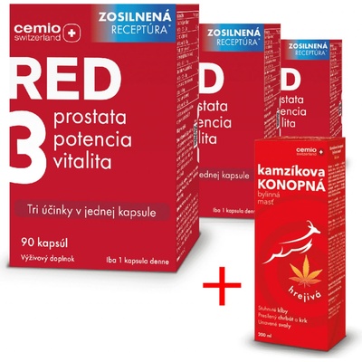 Cemio RED3® 3 x 90 kapsúl zosilnená receptúra 2024