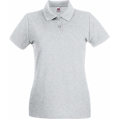Fruit Of The Loom Lady-fit Premium Polo světle šedý melír