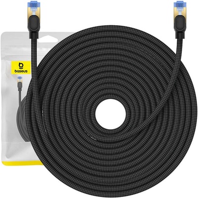 Baseus Braided Round Ethernet Patchcord Cable RJ45 Cat7 UTP 10Gbps (25 метра) (черен)