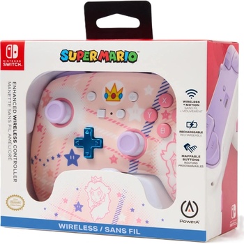PowerA Enhanced Wireless Nintendo Switch Princess Peach Plaid (NSGP0255-01)
