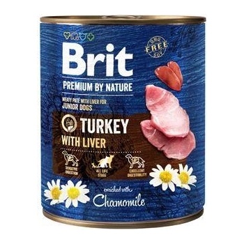 Brit Premium Dog by Nature cons morčacie mäso s pečeňou 0,8 kg
