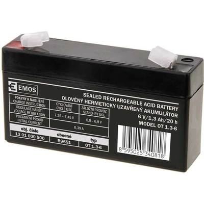 EMOS SLA 6V 1,3Ah FA -4,7mm