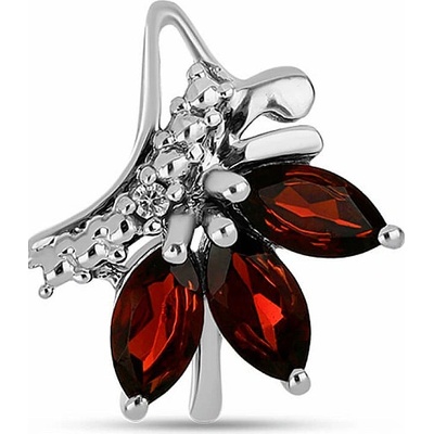 Nefertitis Přívěsek stříbrný s broušenými granáty a zirkony 027511 GT NF49334