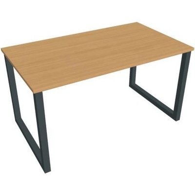 Hobis Rokovací stôl UNI O, 140 x 75,5 x 80 cm, buk/čierna