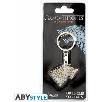 Prívesok na klúče Noble Collection Game of Thrones kovová Stark Sigil