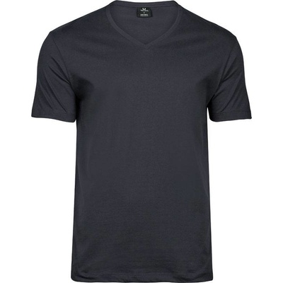 Tee Jays 8006 pánske tričko s výstrihom do V Fashion Sof Tee sivé dark