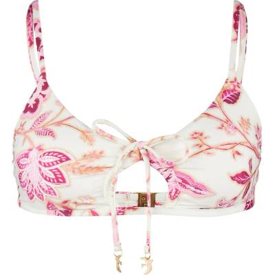 Seafolly Дамско бикини горнище Seafolly Women's Silkroad Drawstring Keyhole Bralette Bikini top - Parfait Pink - размер 32 (EU) (150-2912-0211)