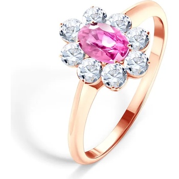 Image 1 of SAVICKI Годежен пръстен Savicki: розово злато, розов сапфир, бели сапфири