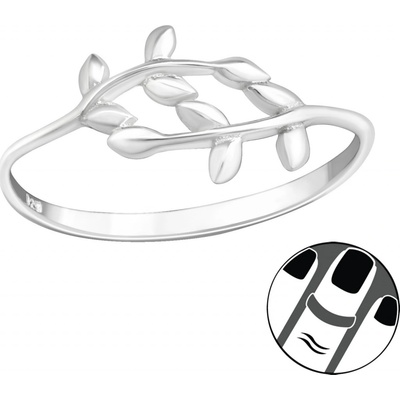 Lunica Stříbrný midi prsten VĚTVIČKA 0430