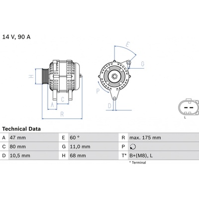 Alternátor BOSCH 0 986 041 960