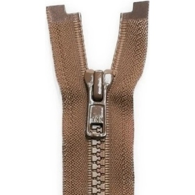 YKK VISLON® zip kostěný dělitelný, hnědý - 40 cm