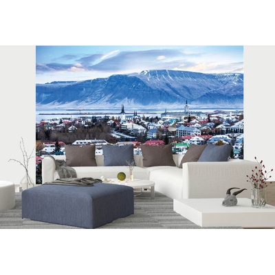 DIMEX ART Самозалепваща се флизелинова фототапета рейкявик, исландия 375 x 250 см