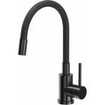 Quadron Кухненски смесител с гъвкав чучур Quadron Pop Maggie, черно покритие (3323503PVDBLM)