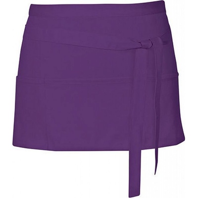 Link Kitchen Wear Krátká barmanská zástěra se třEma předníma kapsama Purple Pantone 269 X983