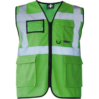 Korntex Berlin Multifunkční reflexní vesta na zip KX802 Green