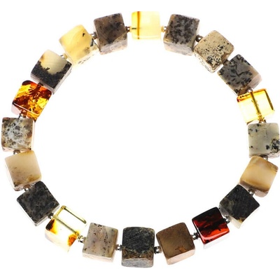 REBLAN Unikátny jantárový náramok MYSTIC AMBER RENR236M