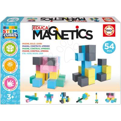 EDUCA Magnetická stavebnica Magnetics STEM Kocky 54 dielikov