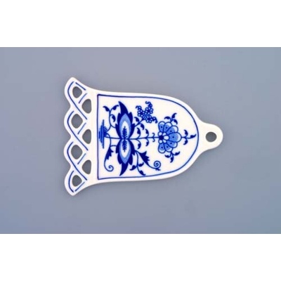 Cibulák vianočná ozdoba obojstranná -zvonček 10,5 cm cibulový porcelán originálny cibulák Dubí
