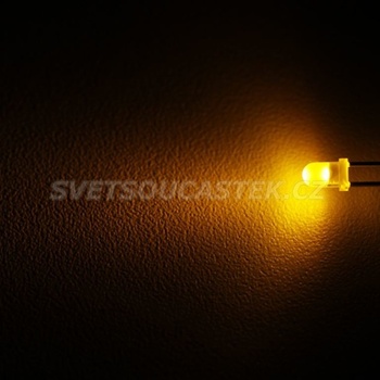 LED 3mm žlutá 400mcd 30° difúzní Wenrun LUY30240