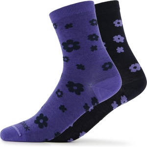 Heber Peak Дамски спортни чорапи Heber Peak Merino SylvaHe. Flower Socks 2-Pack Sports socks - Blue / Violet - размер 39-41 (EU) (207-1027-0213)