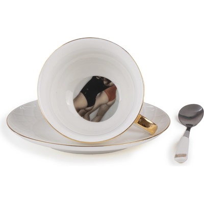Seletti Чаша за чай Lady Tarin Giunone с чинийка и лъжичка (09965)