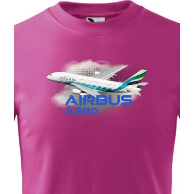 Dětské tričko Airbus A380 PurpurováCanvas Dětské tričko Bezvatriko.cz 3106