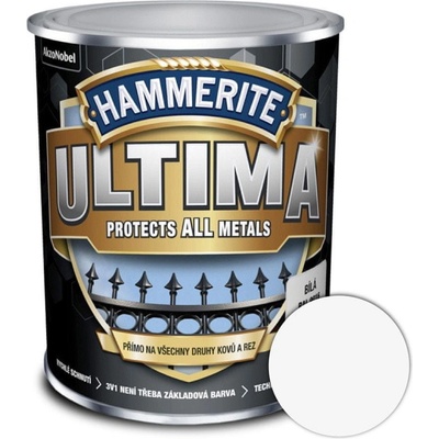 HAMMERITE ULTIMA 3v1 Biela RAL9016 lesklá,0,75L