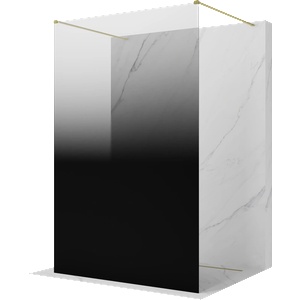 Mexen Kioto стенна преграда за душ свободностояща 130 x 200 cm, омбре черна 8 mm, (800-130-002-55-76)