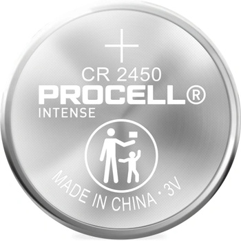 Duracell Бутонна батерия DURACELL PROCELL CR2450, 3V, 1 бр. bulk, Литиева, /цена за 1 батерия/ (PROCELL-CR2450-1PK-BULK)