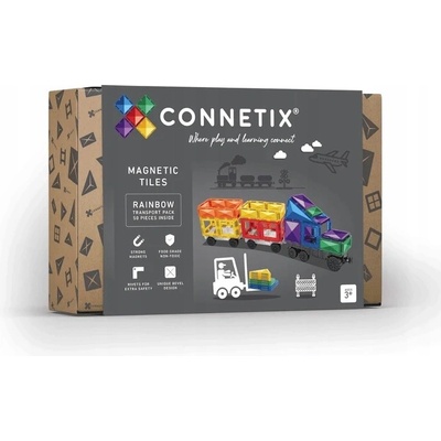 Connetix Tiles 50 ks Transport Pack Rainbow – Zboží Dáma