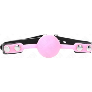 Kink Luminous Silicone Ball Gag 4cm Pink