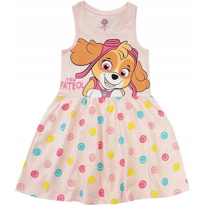 DOVOZ EU Dívčí šaty Paw Patrol Skye růžové