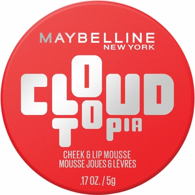 Maybelline Multifunkčná pena na pery a tváre CloudTopia Mousse 03 Divine Crimson 5 g