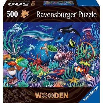 Ravensburger - Puzzle Wooden puzzle: Under the Sea - 500 piese