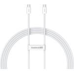 Baseus Кабел за данни Baseus Superior 2, Type-C - Type-C, 30W, PD, 2.0m, White - 40423 (DE-40423)