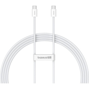 Baseus Кабел за данни Baseus Superior 2, Type-C - Type-C, 30W, PD, 2.0m, White - 40423 (DE-40423)