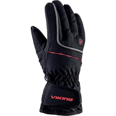 Viking Kevin lyžařské rukavice black red