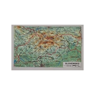Pohľadnica Slovensko 1:3 200 000 reliéfna