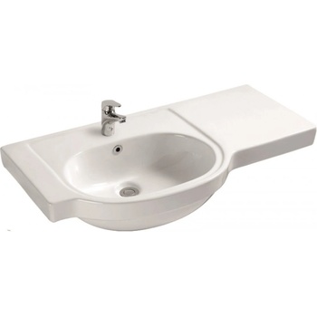 Image 1 of Inter Ceramic Порцеланова мивка 9023 за баня 93х49 см, бял за шкаф (9349 / 9023)