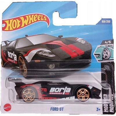 Mattel Hot Wheels Ford GT čierne/červené pruhy