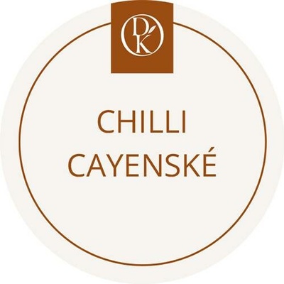 Davídkovo koření Etiketa Chilli cayenské béžová průměr 4,5 cm 1 ks