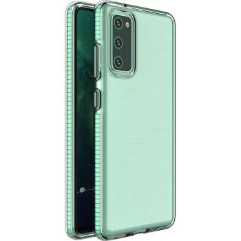 HQWear Калъф Spring Case clear TPU с цветна рамка за Samsung Galaxy A72 4G, ментов (KXG0014486)